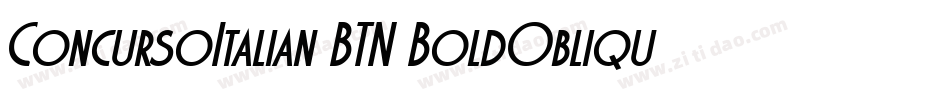 ConcursoItalian BTN BoldOblique字体转换
